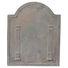 Plaque de cheminée néoclassique française Pillars of Freedom, début du 19e siècle