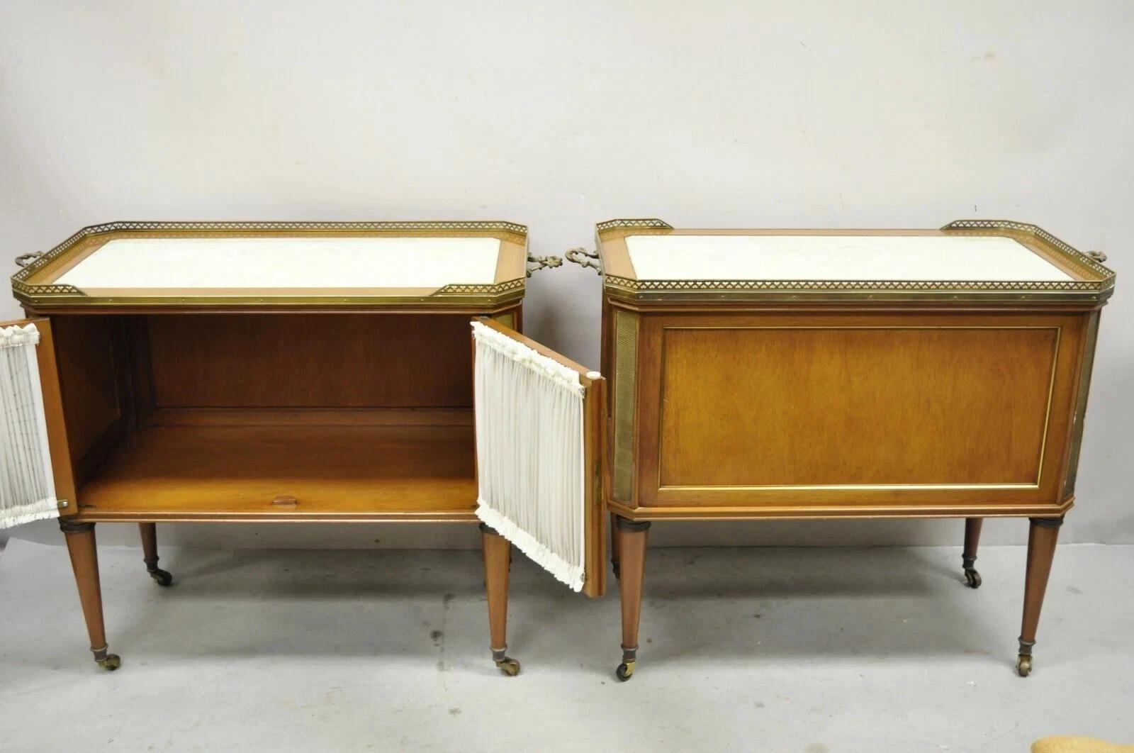 Mesas Bar Servidor Gabinete Neoclásico Francés Regencia Caoba y Bronce - Pareja en venta 4