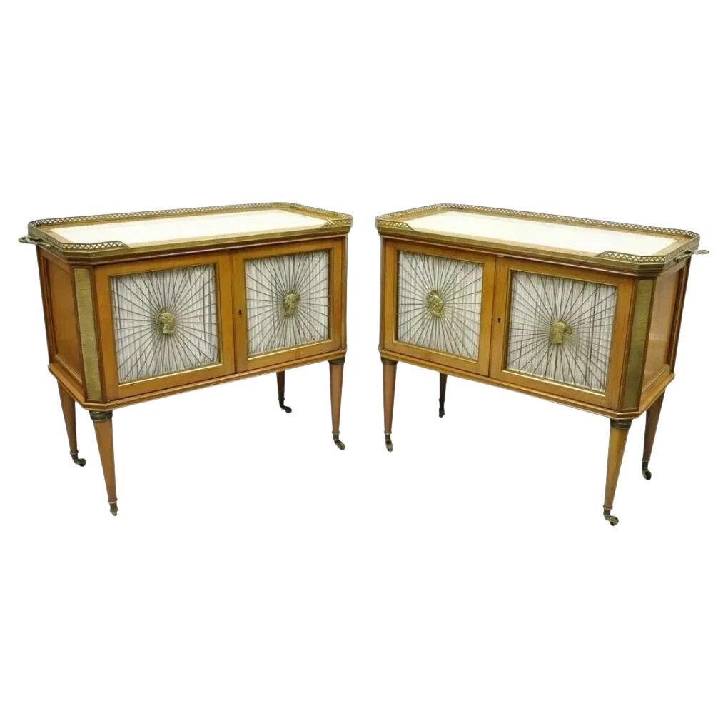 Mesas Bar Servidor Gabinete Neoclásico Francés Regencia Caoba y Bronce - Pareja en venta