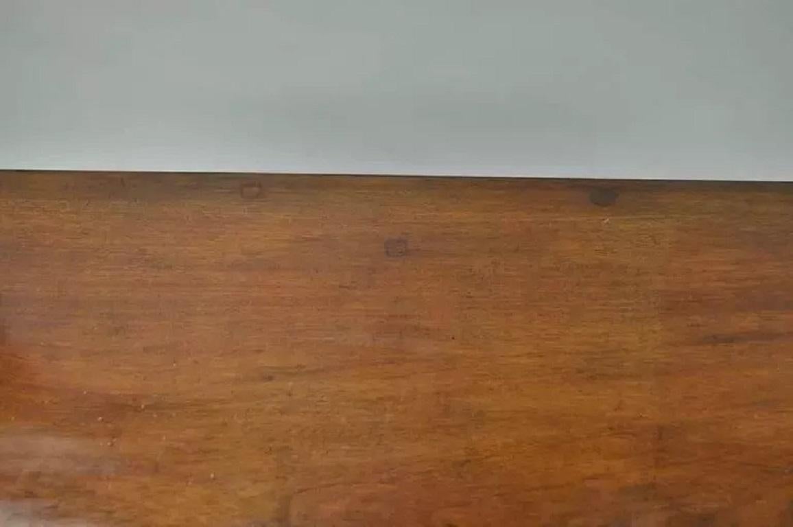 French Neoclassical Regency Style Mahogany One-Drawer Lyre Desk Console Table For Sale 3