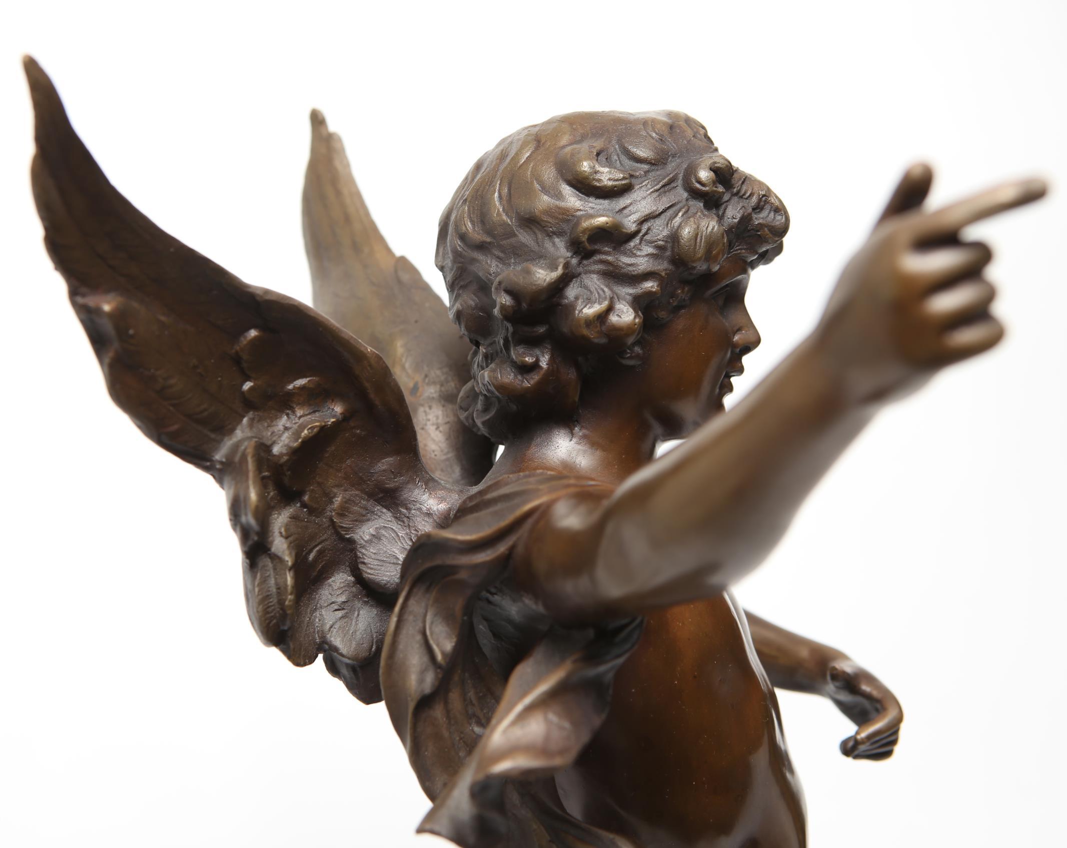 20th Century French Neoclassical Revival 'Cupidon' Bronze Sculpture after Auguste Moreau