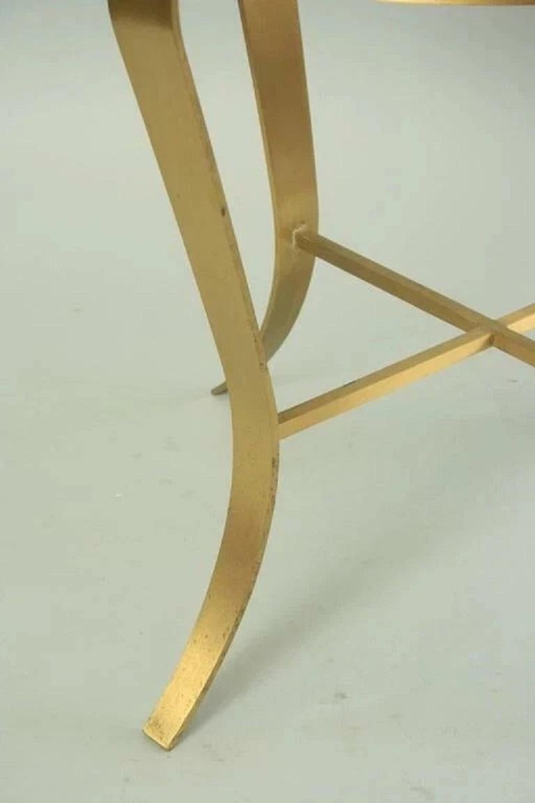 French Neoclassical Round Rouge Marble Top Bronze Gueridon Occasional Side Table en Bueno estado para la venta en Philadelphia, PA