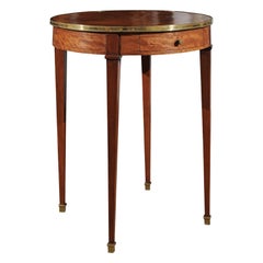 French Neoclassical Style 19th Century Bouillotte Game Table with Marquetry