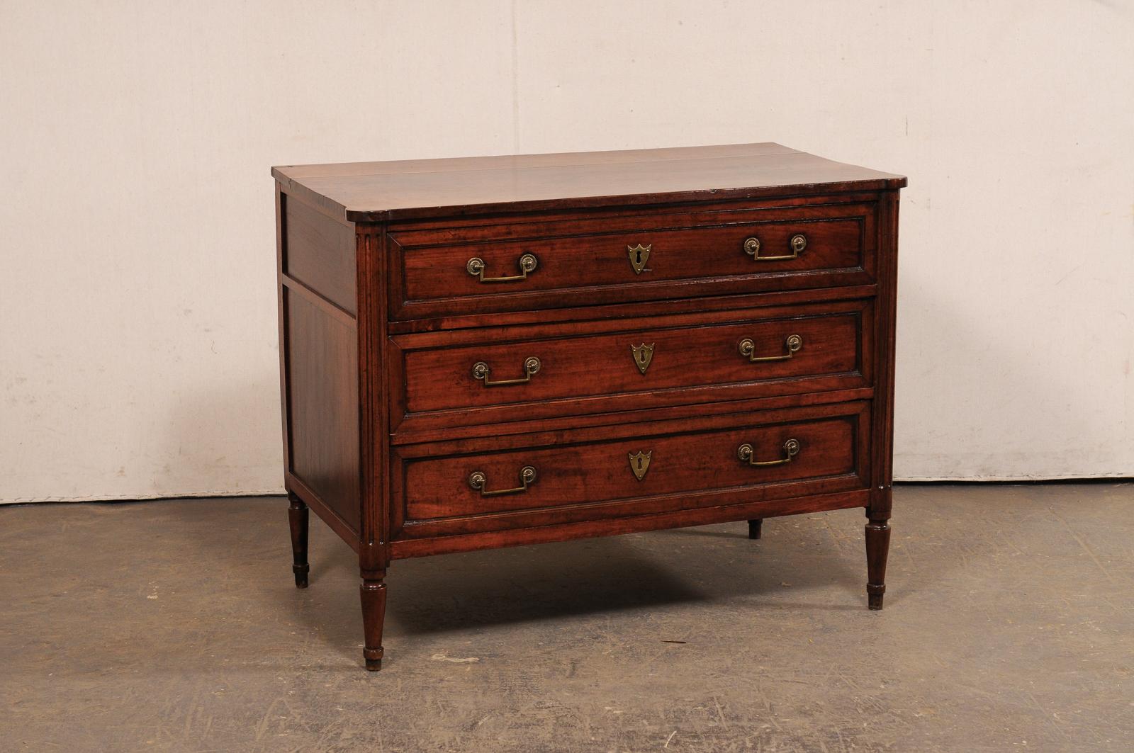 Commode a 3 cassetti in stile neoclassico francese, XIX secolo in vendita 6