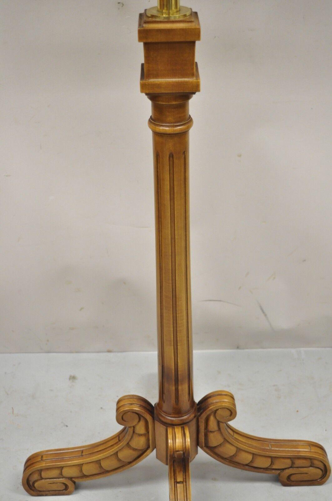 20th Century French Neoclassical Style Adjustable Lyre Harp Form Wooden Music Lectern Stand