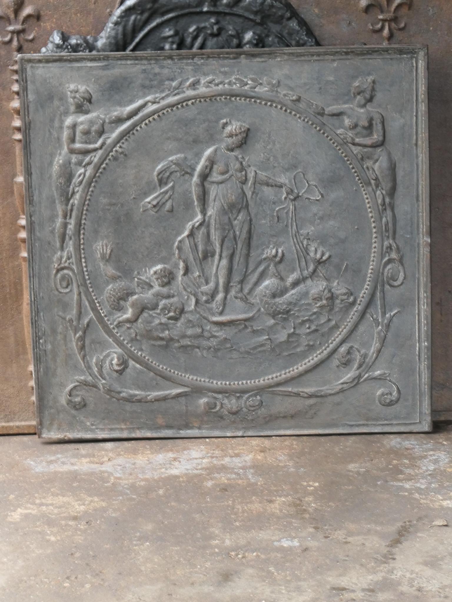 Renaissance Plaque de cheminée / crédence de style néoclassique français « Amphitrite », 20e siècle en vente