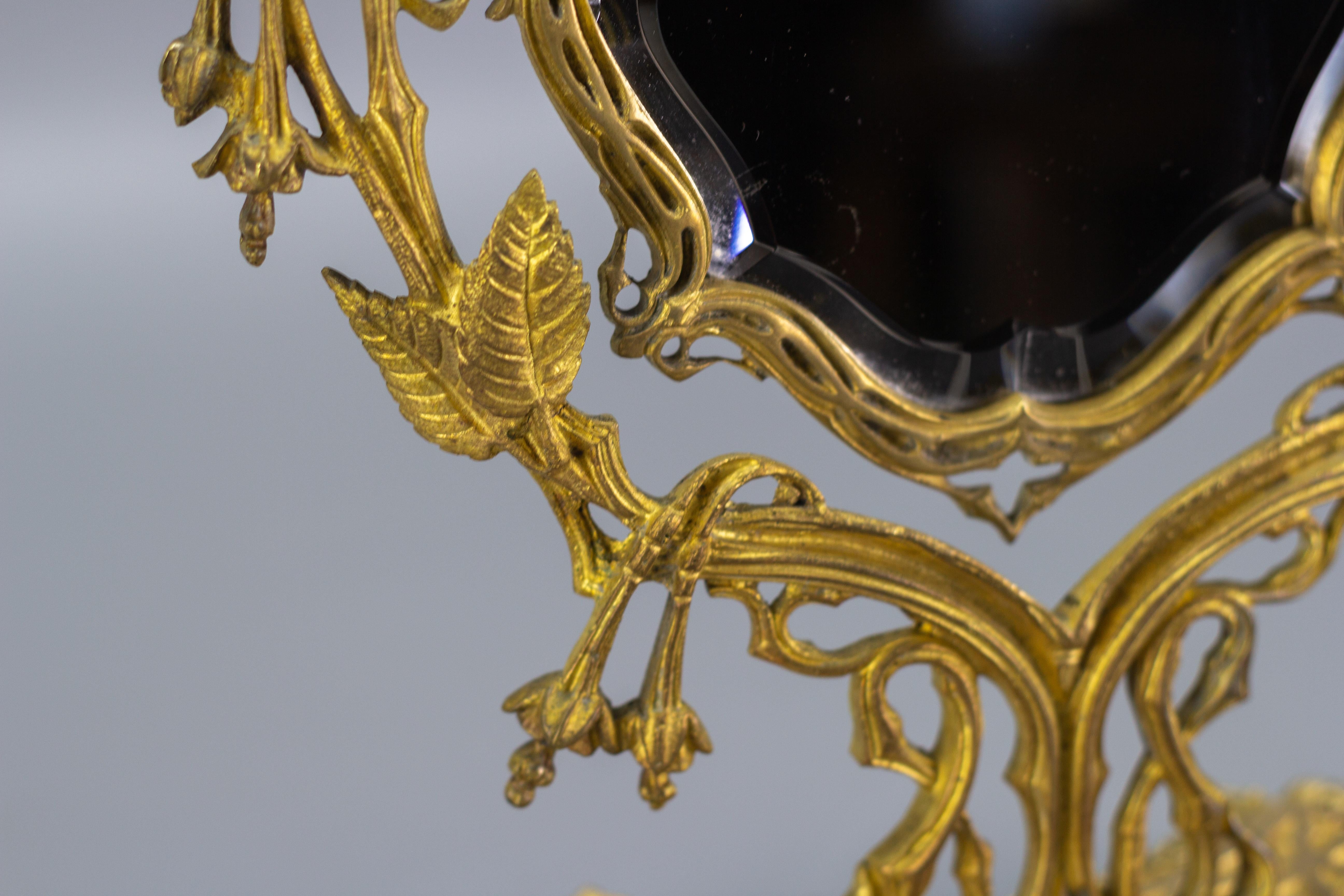 Bronze-Schminktischspiegel im neoklassischen Stil, Neoklassizismus im Angebot 7