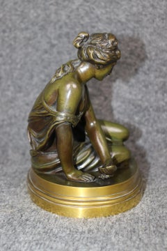 French Neoclassical Style Bronze of a Women Signed Samson