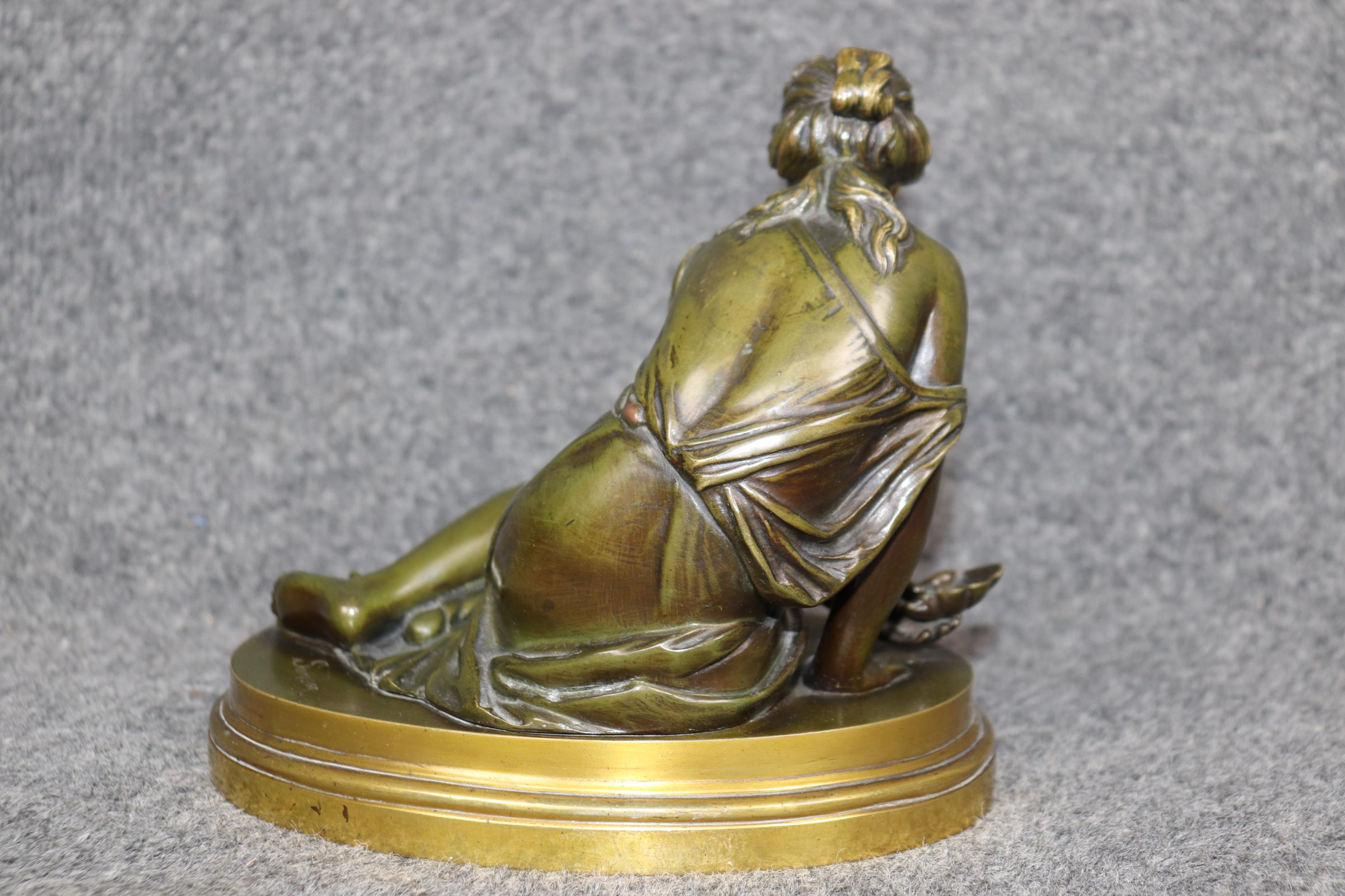 Neoclassico Bronzo francese in stile neoclassico di una donna firmata Samson in vendita