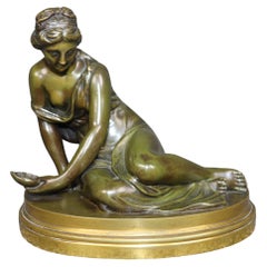 Used French Neoclassical Style Bronze of a Women Signed Samson