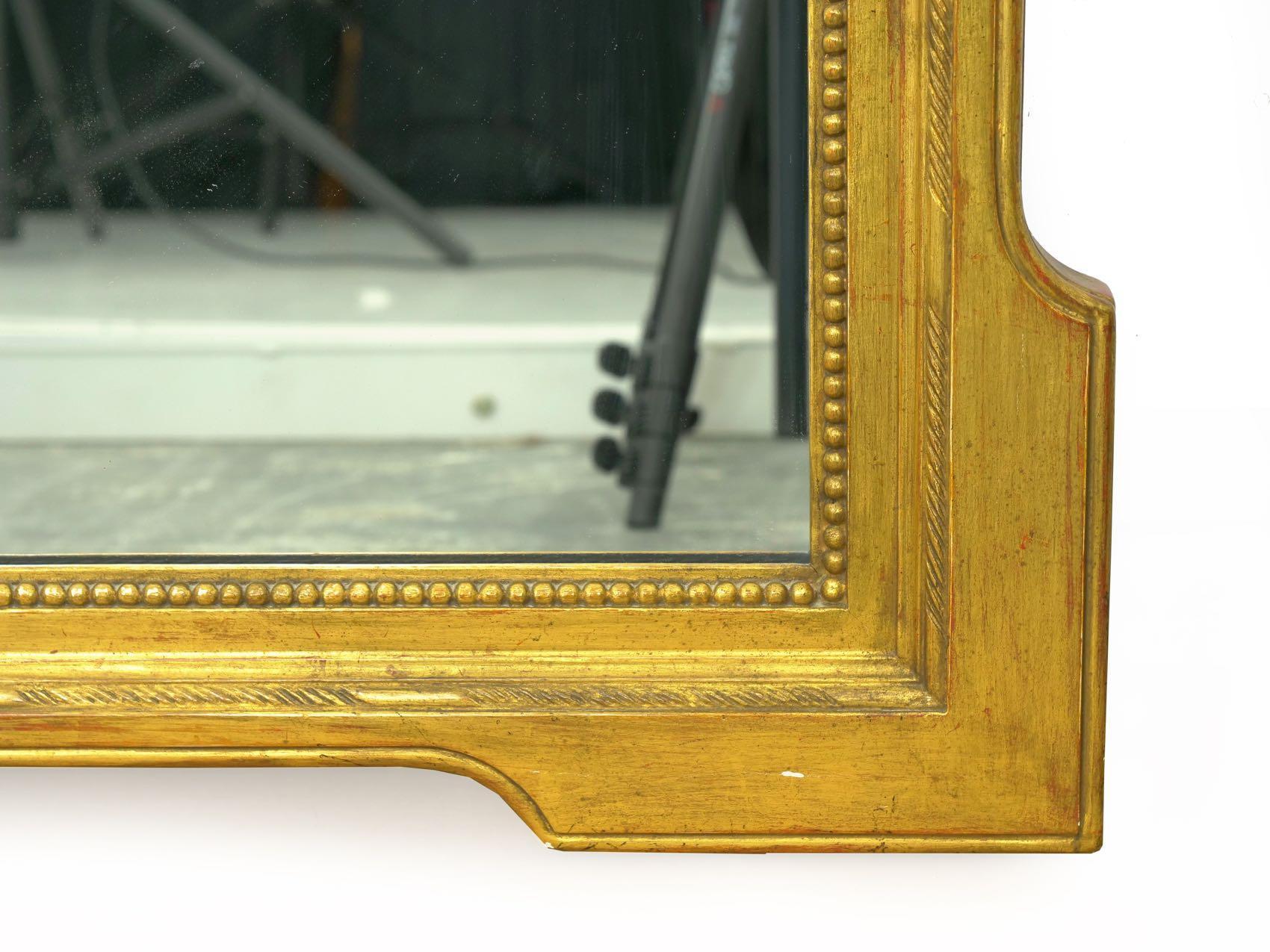 French Neoclassical Style Carved Giltwood Wall Pier Mirror 2