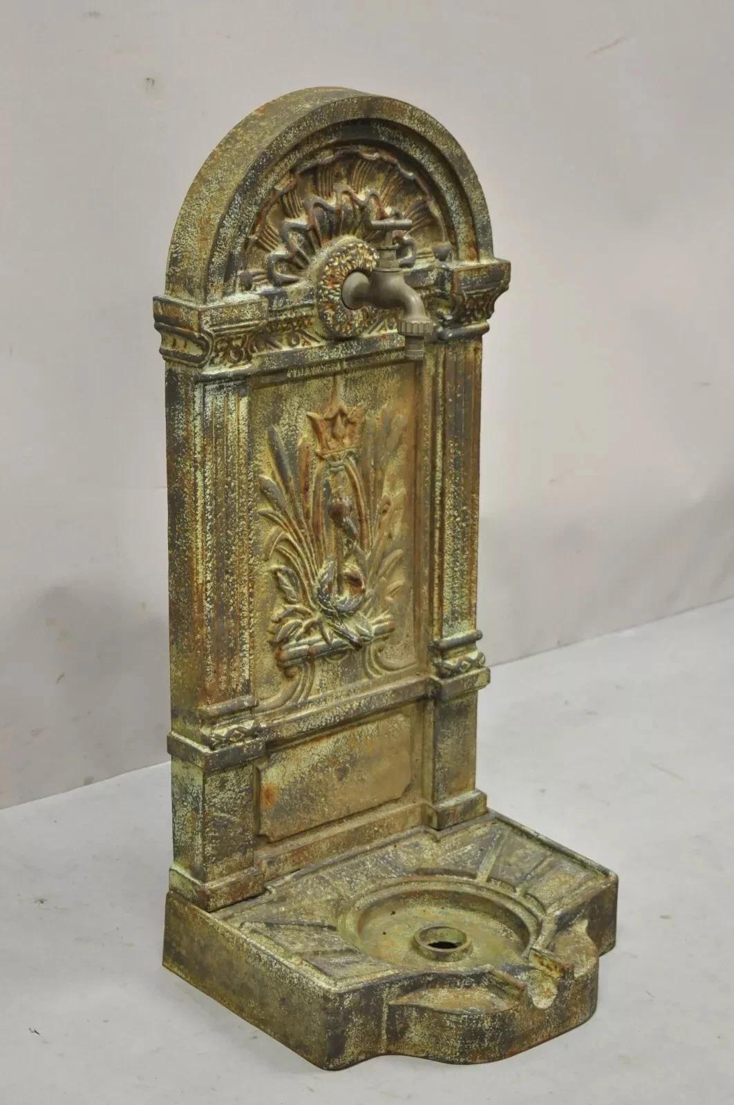 Vintage French Neoclassical Style Cast Iron 