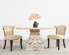 French Neoclassical Style Cast Stone Garden Center Table