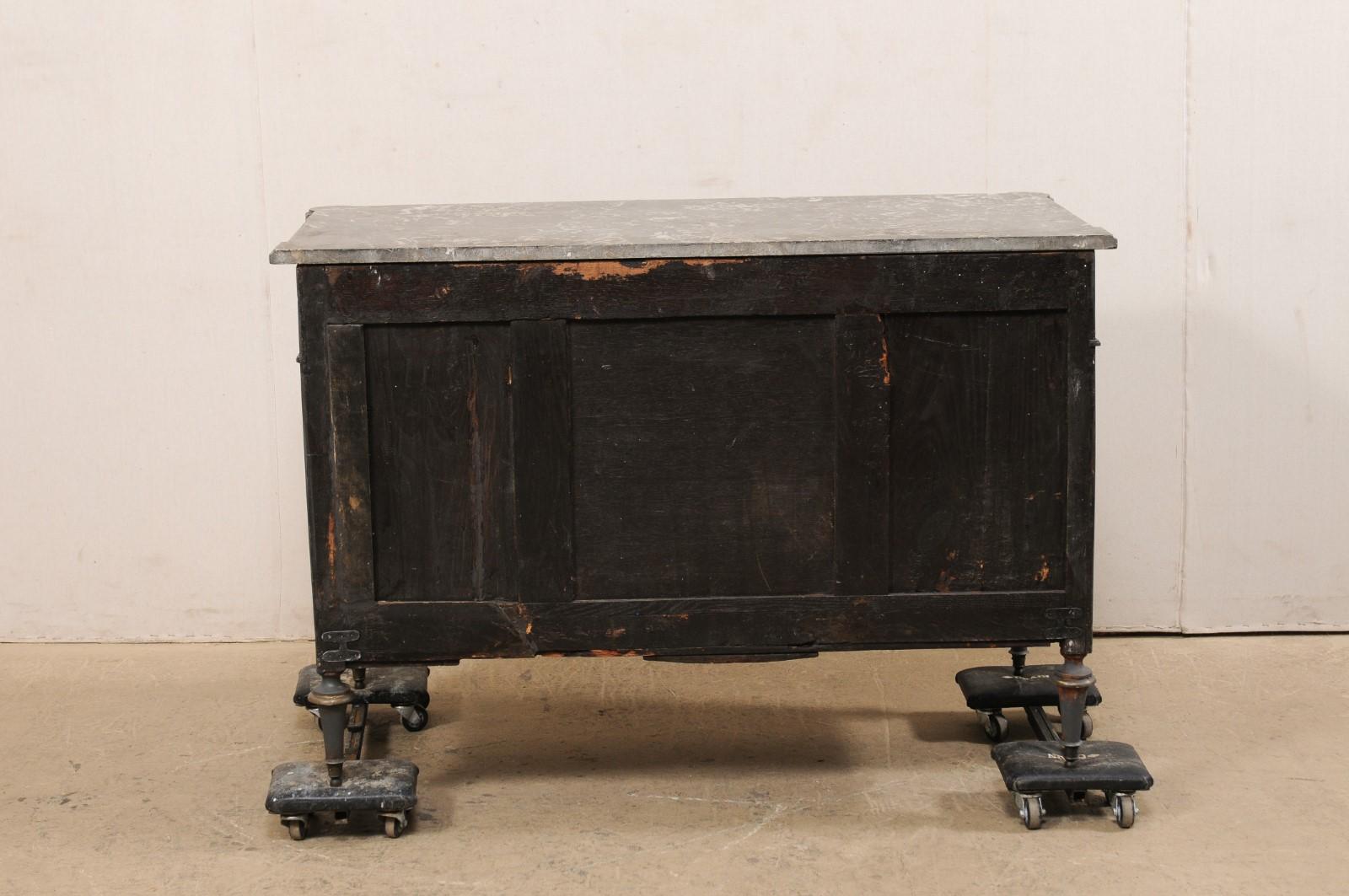 French Neoclassical Style Chest of Drawers w/Marble Top & Brass Accents, 19th C. 6