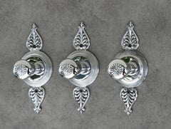 French Neoclassical Style Chrome Vanity Hook, C1970s - 3 pieces available