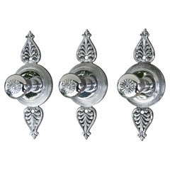 French Neoclassical Style Chrome Vanity Hook, C1970s - 3 pieces available