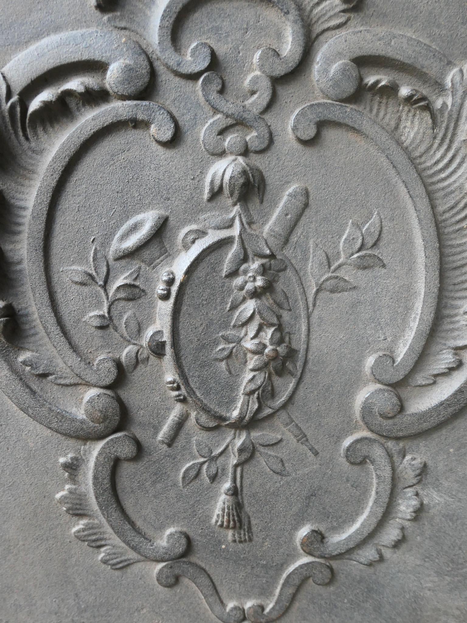 French Neoclassical Style 'Decorative' Fireback 4