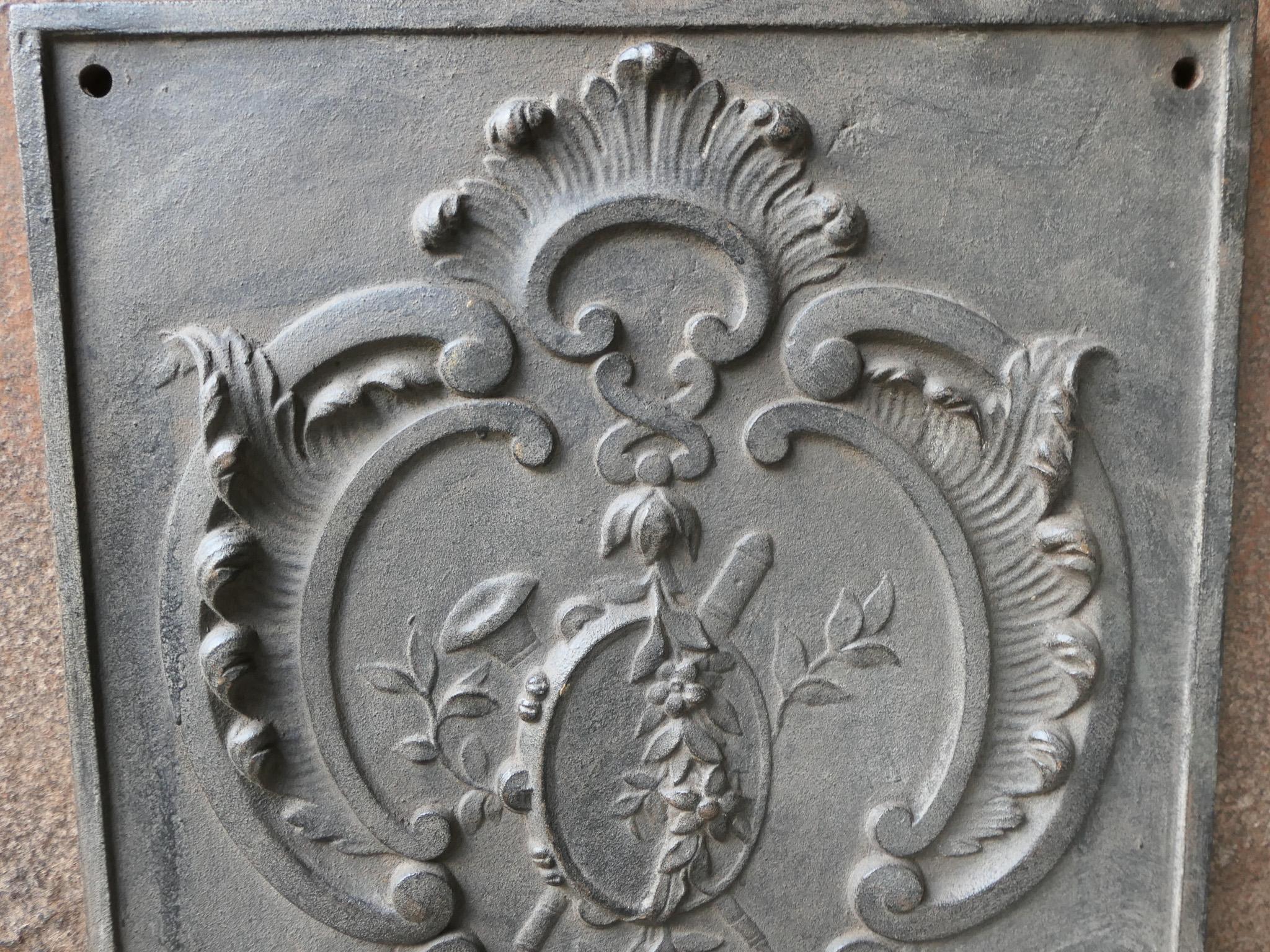 French Neoclassical Style 'Decorative' Fireback 5
