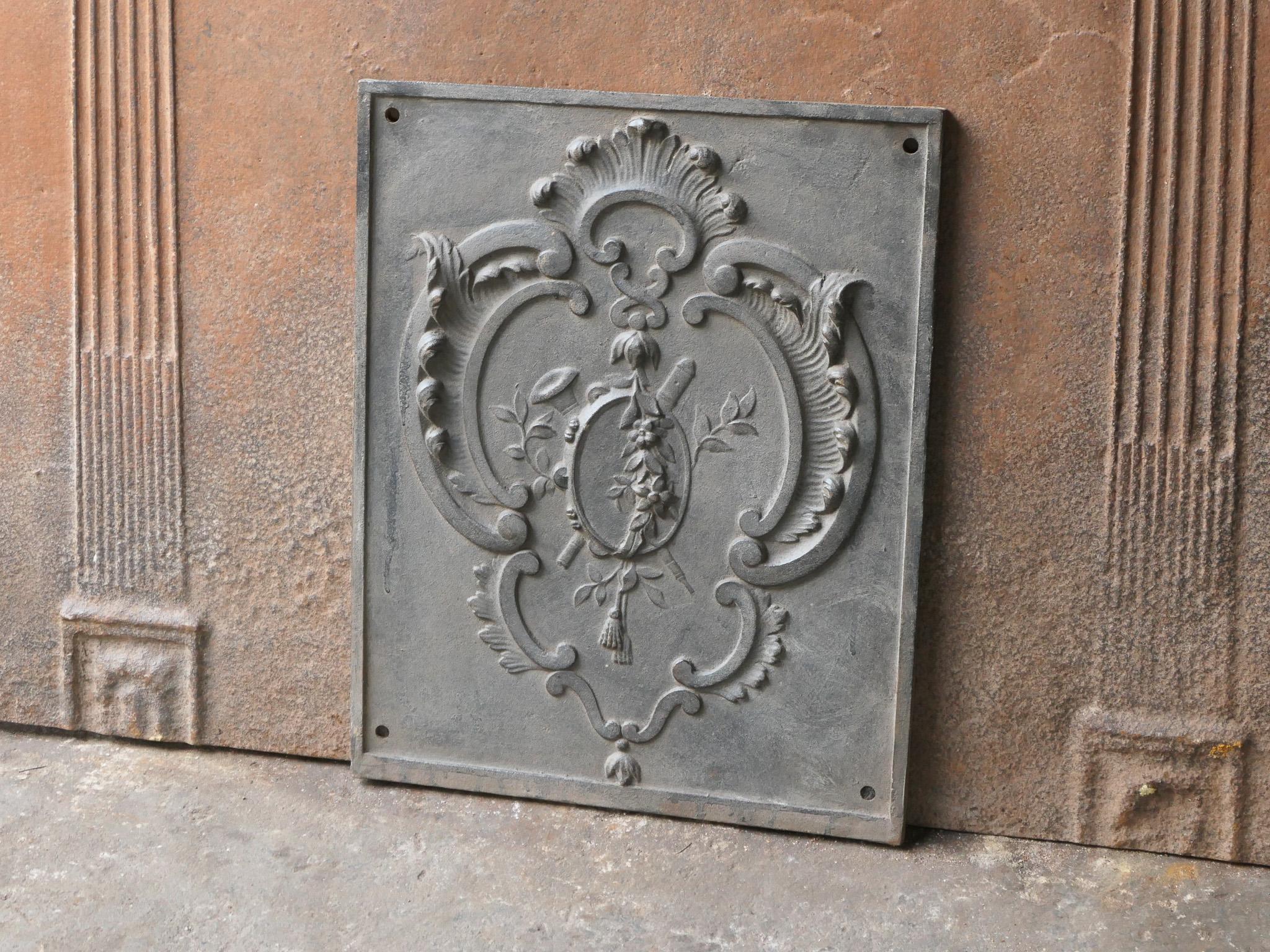 French Neoclassical Style 'Decorative' Fireback 1