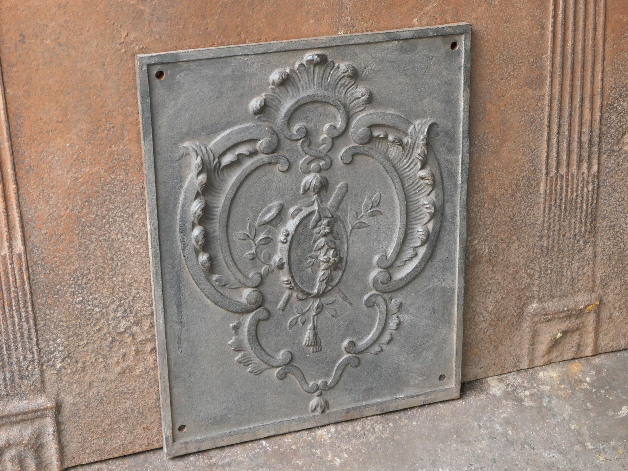 French Neoclassical Style 'Decorative' Fireback 2