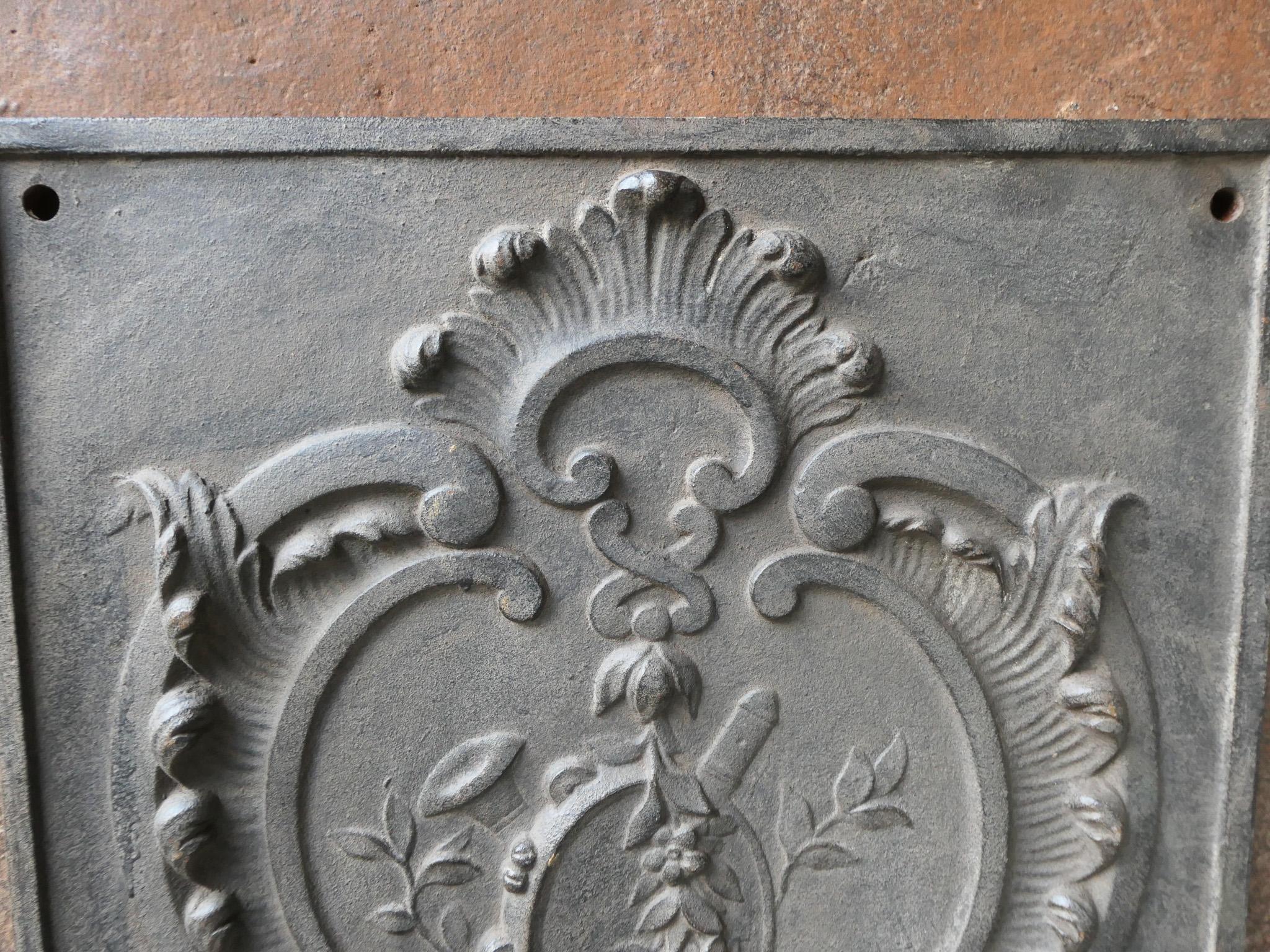 French Neoclassical Style 'Decorative' Fireback 3