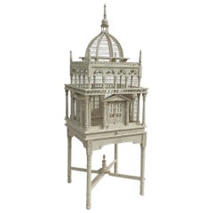 7FT French Neoclassical Style Birdcage on Pedestal