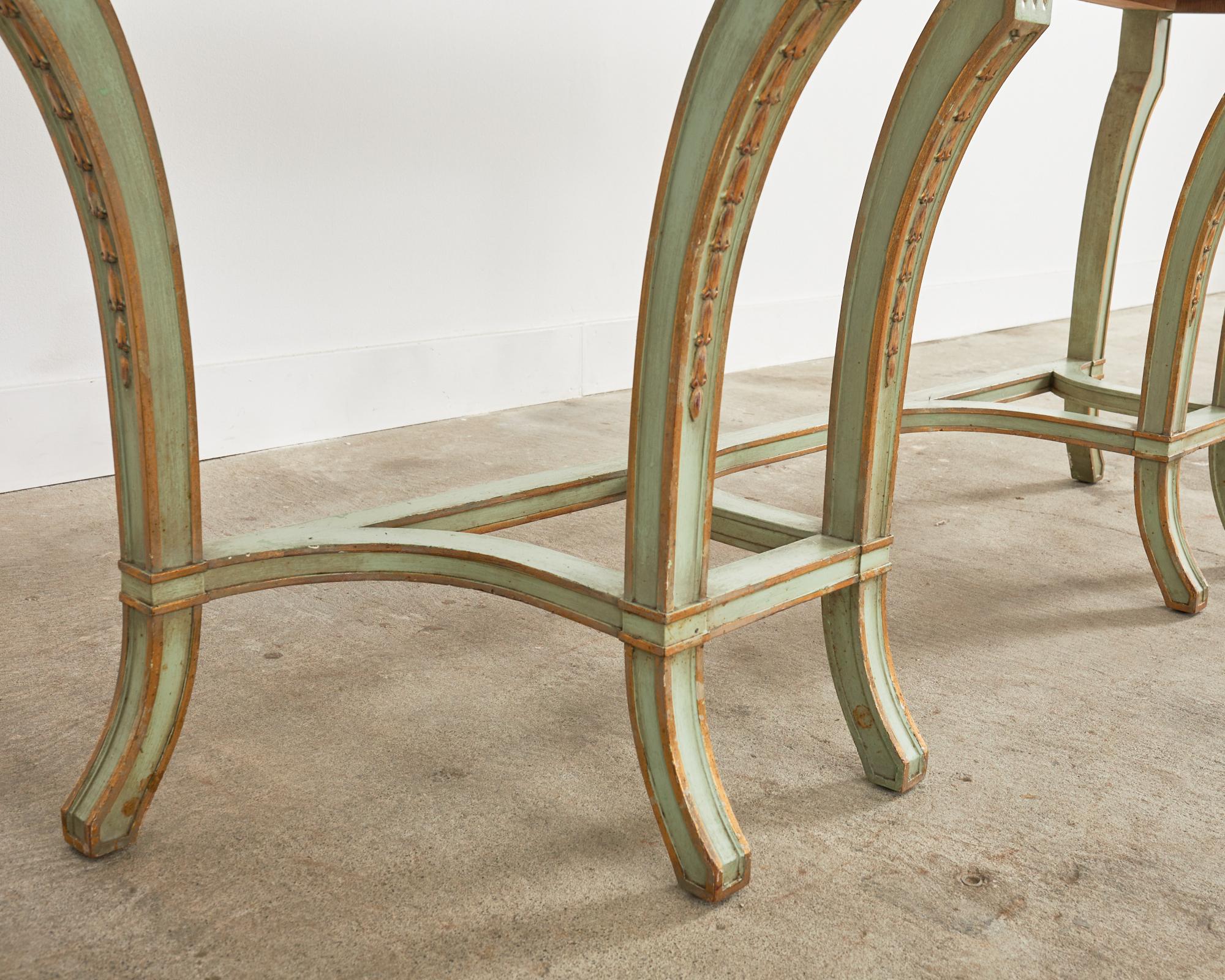 French Neoclassical Style Faux Marble Console by Ira Yeager For Sale 10