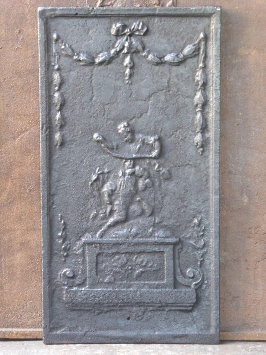 Cast French Neoclassical Style Fireback / Backsplash, 20th Century For Sale