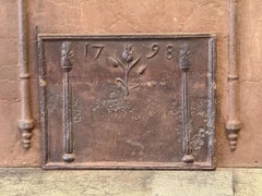 French Neoclassical Style Fireback / Backsplash, Dated 1798