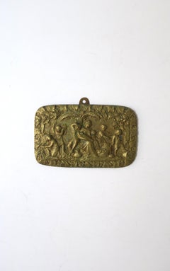 French Neoclassical Style Gold Gilt Bronze Wall Art, Circa Late 19th Century