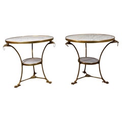French Neoclassical-style gueridons crafted in the Louis XVI taste, circa 1970s