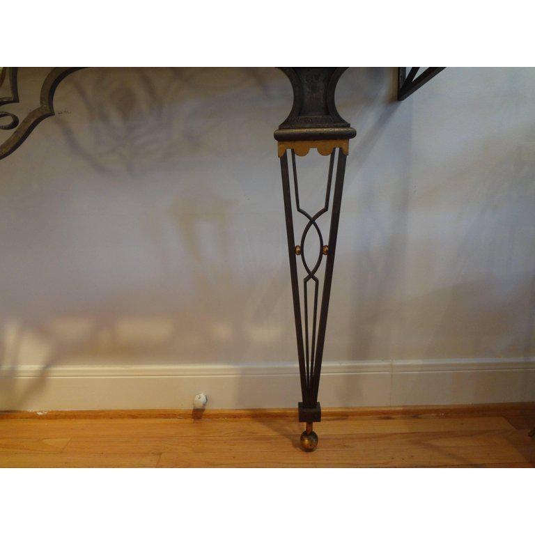 French Neoclassical Style Iron Console Table For Sale 1