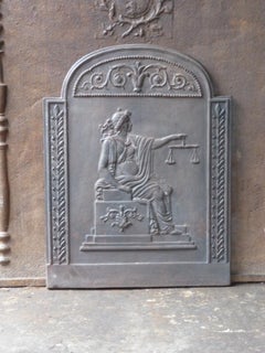 French Neoclassical Style 'Justice' Fireback