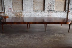 French Neoclassical Style Large Mahogany Dining Table, 20th Century