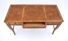 French Neoclassical Style Leather Top Desk by Baker Furniture