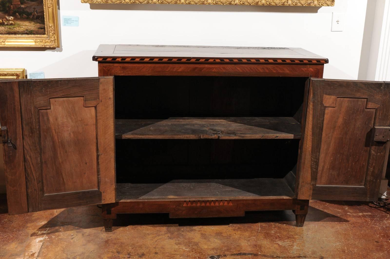 French Neoclassical Style Mahogany Buffet with Marquetry Inlay from the 1850s 3