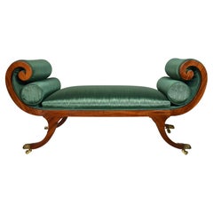 French Neoclassical Style Mahogany Recamiere Meridienne