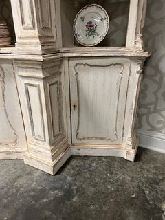 French Neoclassical Style Painted Bibliotheque or China Cabinet