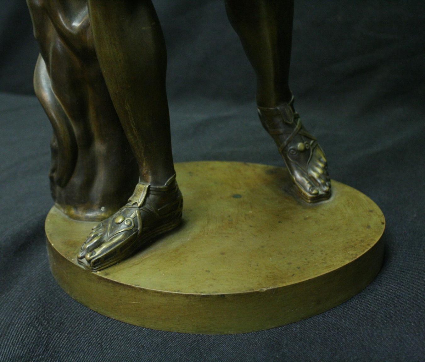 French Neoclassical Style Patinated Bronze, Apollo Belvedere 5