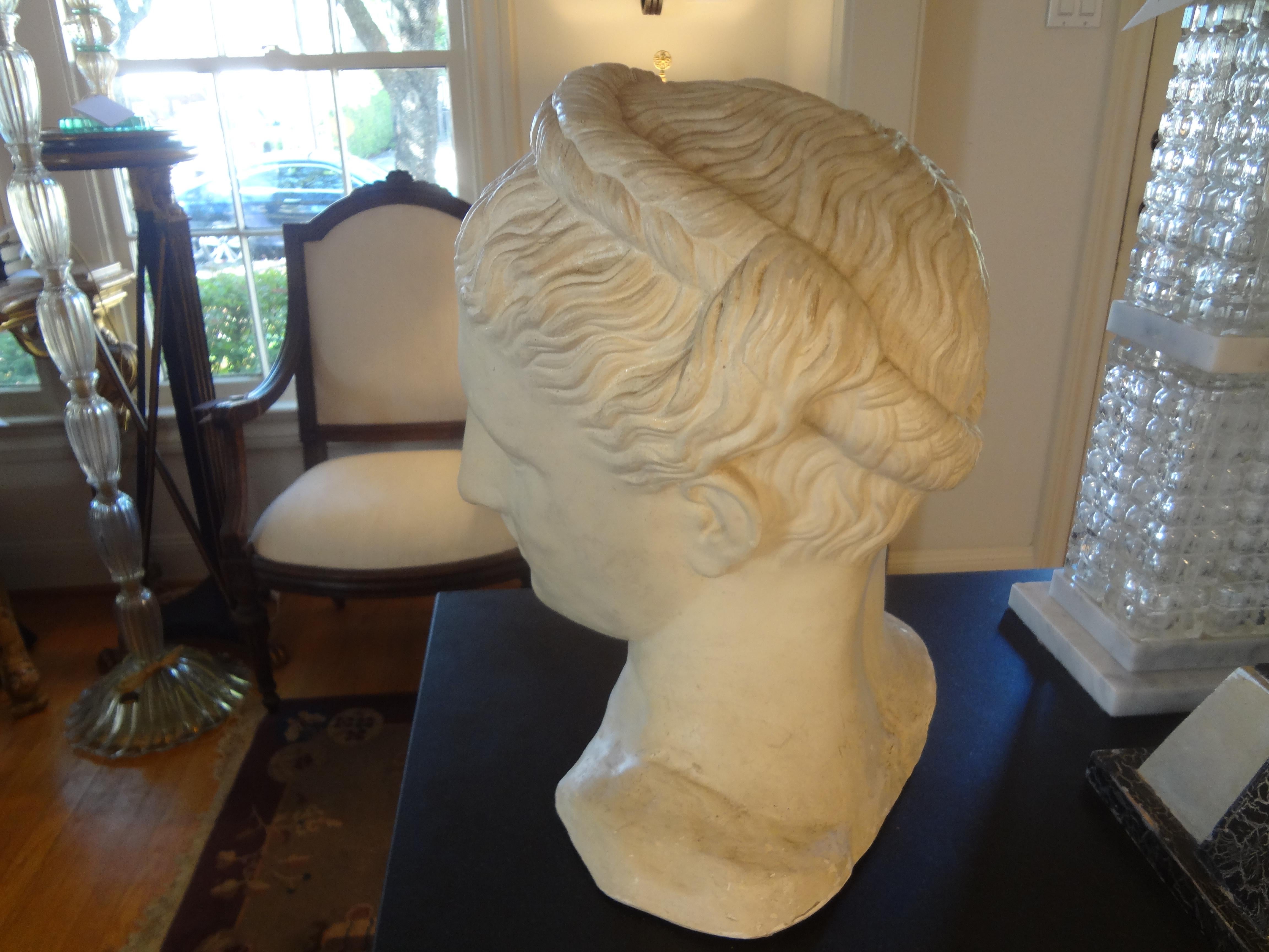 French Neoclassical Style Plaster Bust 2