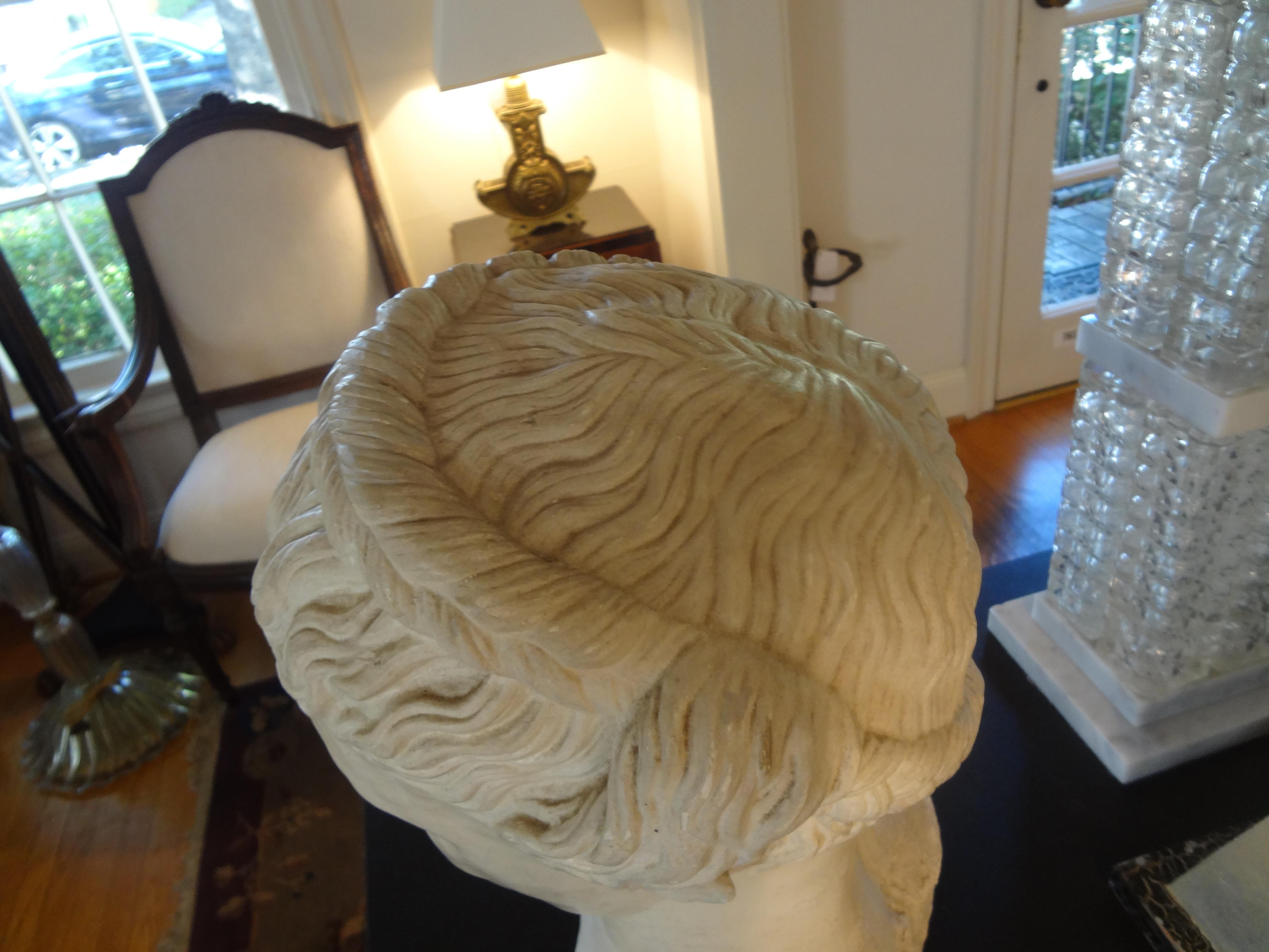 French Neoclassical Style Plaster Bust 3