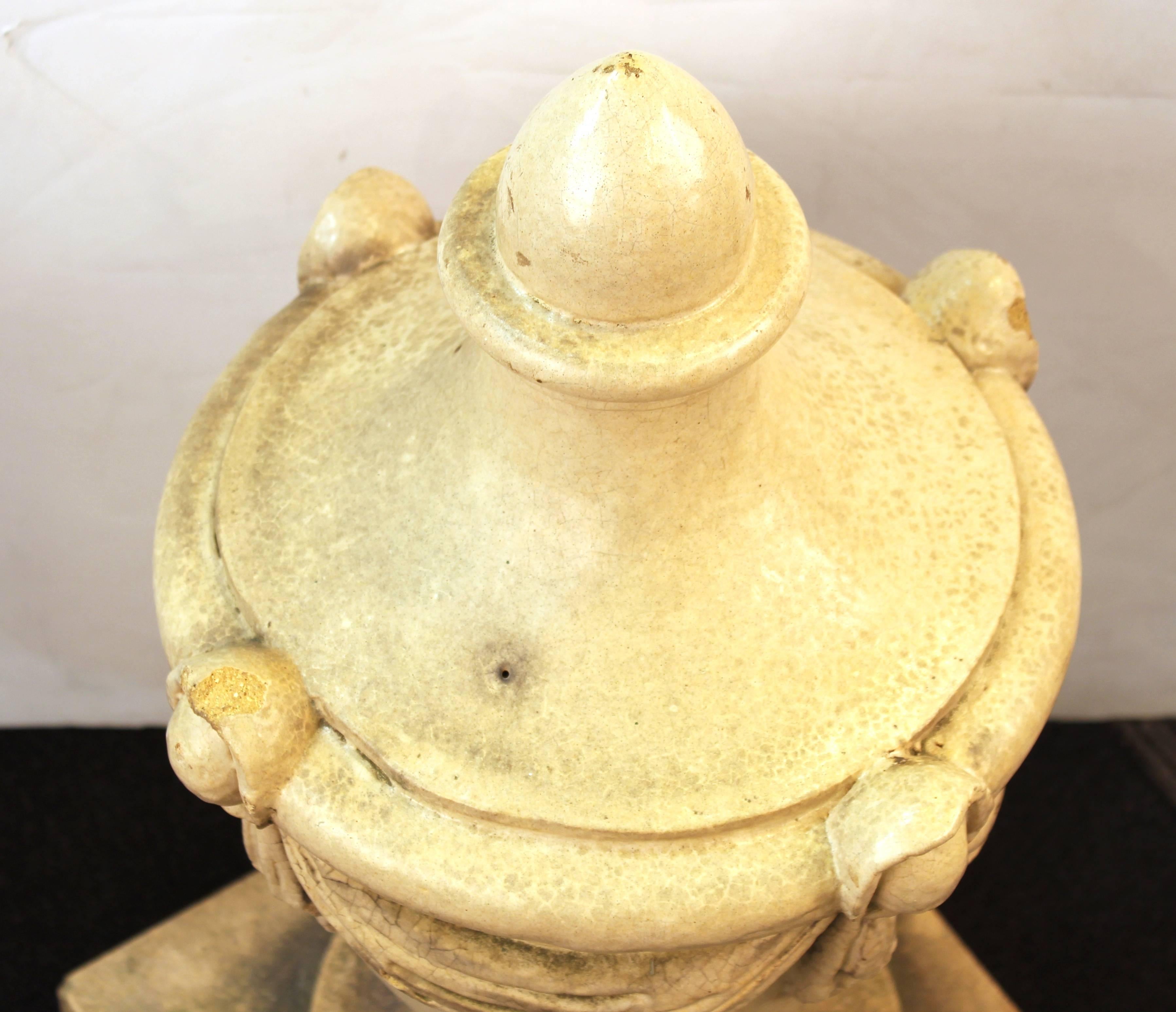20th Century French Neoclassical Style Stone Urns