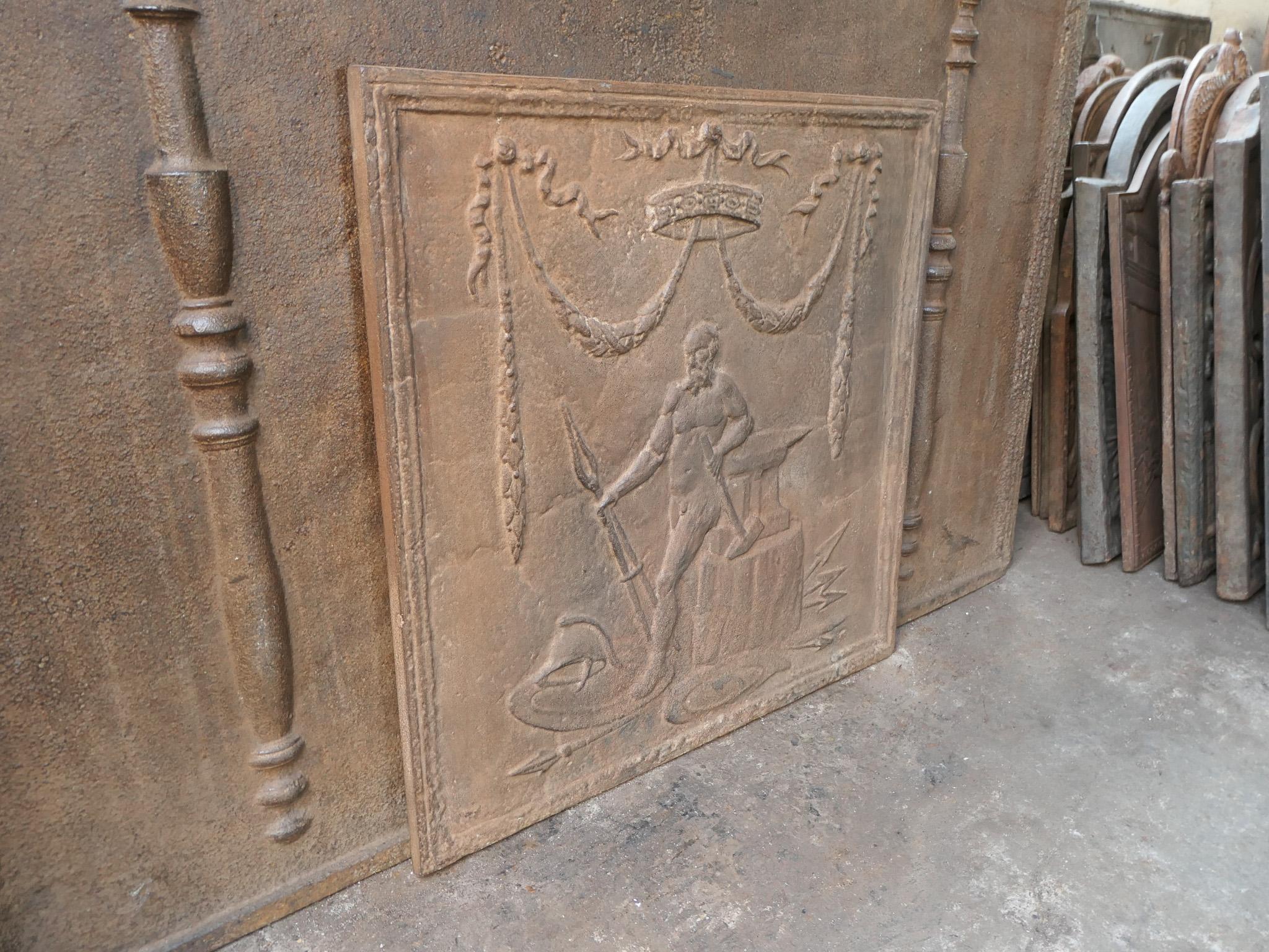 French Neoclassical Style 'The Smithy' Fireback / Backsplash For Sale 6