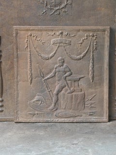 Plaque de cheminée / dosseret "The Smithy" de style néoclassique français