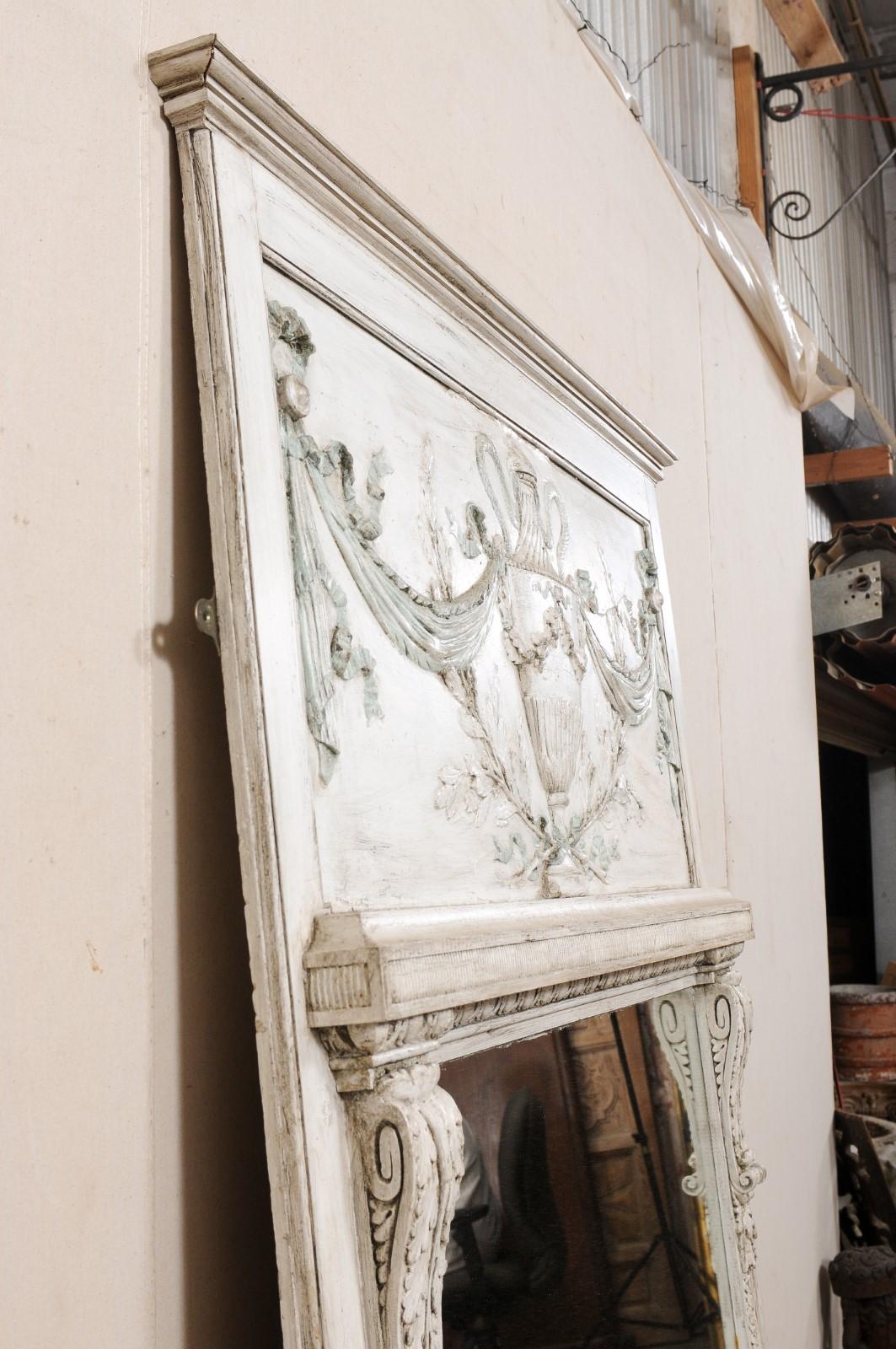 Miroir Trumeau de style néoclassique français, 7+ pieds en vente 3