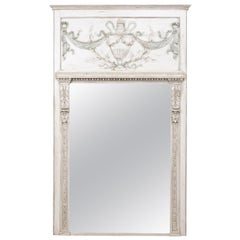 Specchio Trumeau in stile neoclassico francese, 7+ Ft
