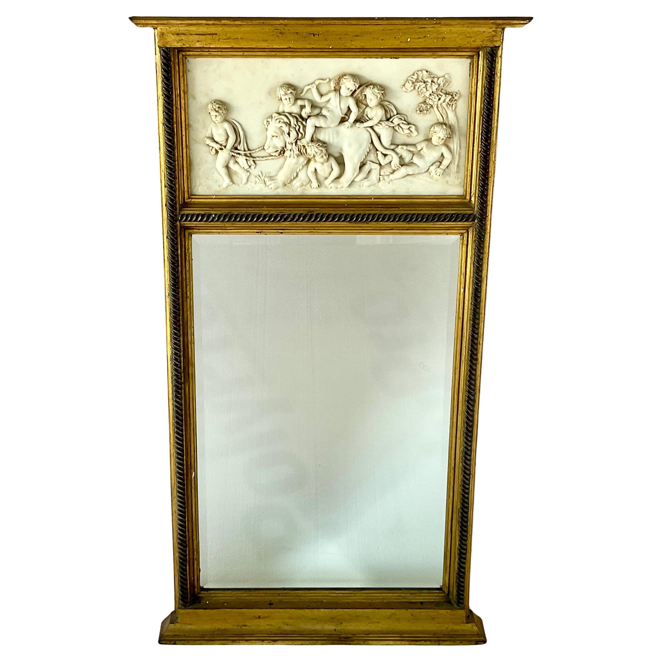 Miroir Trumeau de style néoclassique français Bon état - En vente à Bradenton, FL