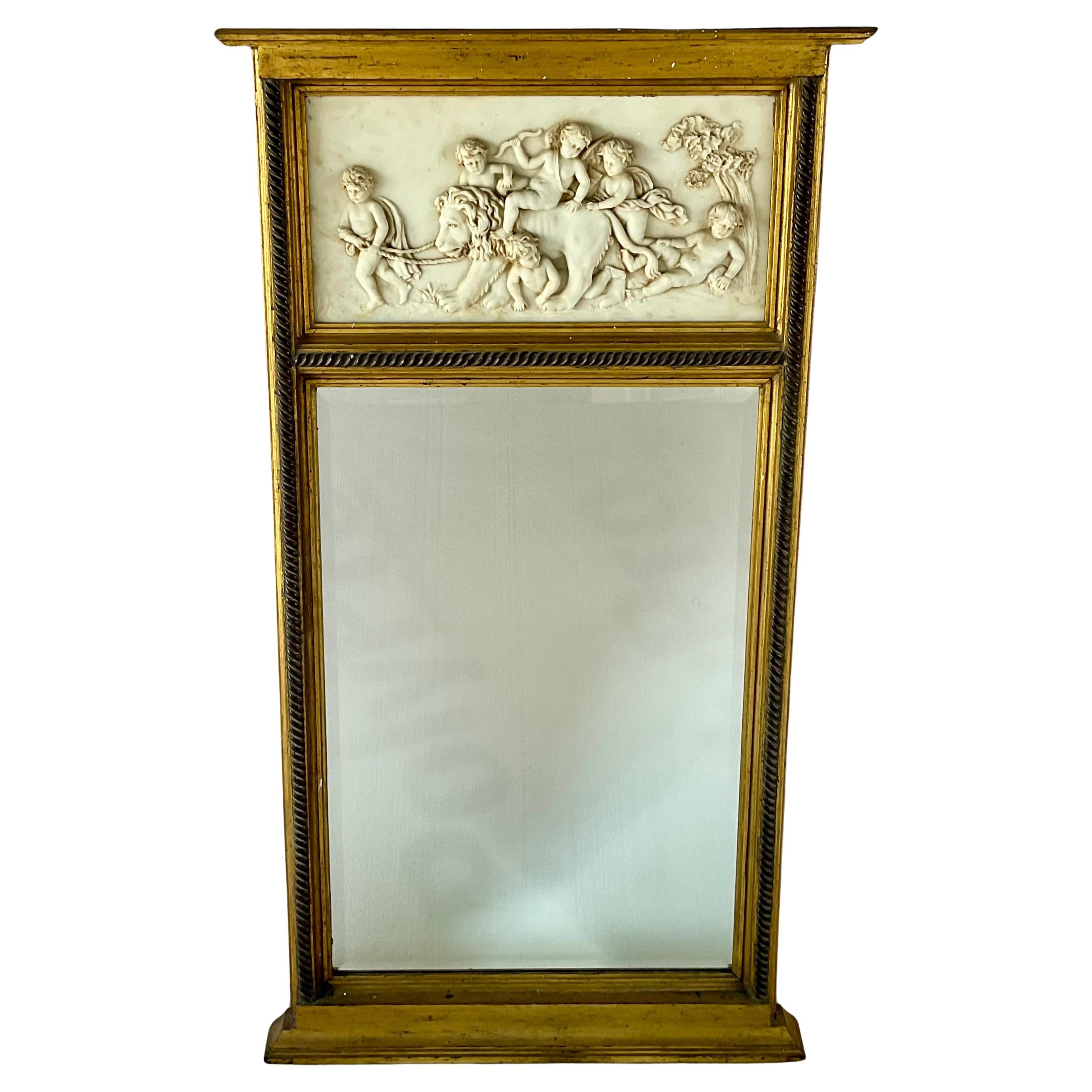20ième siècle Miroir Trumeau de style néoclassique français en vente