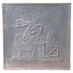 French Neoclassical Style 'Vestal Virgin' Fireback, 18th-19th Century
