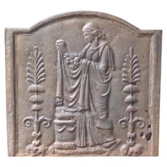 French Neoclassical Style 'Vestal Virgin' Fireback
